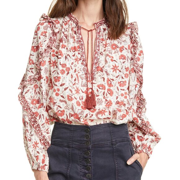 Ulla Johnson Tops - ULLA JOHNSON Azalea Blouse in Cream Floral